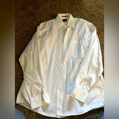 Brand New And Never Worn Size 15.5 Men’s Calvin Klein Dress Shirt. This Is Bright White, But Does Have A Little Mark On The Bottom From A Sticker, See Picture** Calvin Klein White Shirt For Spring, Calvin Klein White Button-up Shirt, Calvin Klein Spring Button-up Shirt, Classic Long Sleeve Calvin Klein Tops, Classic Long Sleeve Tops By Calvin Klein, Classic Calvin Klein Shirt For Summer, Calvin Klein Classic Long Sleeve Tops, Calvin Klein Casual Shirt With Spread Collar, White Short Sleeve Calvin Klein Shirt