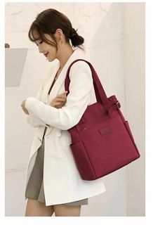 Occasion: Daily Matching Material: Oxford Cloth Suitcase shape: Vertical model in square shape Closure Type: Zipper Fashion Element: Stitching Style: Urban Simplicity Zippers Fashion, Backpack Storage, Student Backpacks, School Shopping, Canvas Handbags, Women's Bag, Bag Canvas, Types Of Bag, Handbags For Men