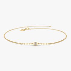 14k Gold Bezel Setting Diamond Solitaire Bracelet 0.05ctw 14K Gold Ferkos Fine Jewelry Diamond Bar Bracelet, Solitaire Bracelet, Vvs Diamond, Bracelets Gold Diamond, Gold Bracelet For Women, Bar Bracelets, Pretty Earrings, Diamond Color, Fun Earrings