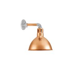 an image of a copper light fixture on a white background with clipping for text