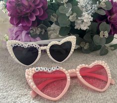 Heart shaped personalised sunglasses These glasses can be made in White, Black or pink and can have any name added to them.  These are perfect for hen parties, birthday parties, wedding favours. Fun Sunglasses As Valentine's Day Gift, Fun Sunglasses For Valentine's Day Gift, Personalized Pink Sunglasses As A Gift, Pink Personalized Sunglasses For Gift, Valentine's Day Gift Sunglasses With Tinted Lenses, Heart-shaped Sunglasses With Tinted Lenses As Gift, Heart-shaped Sunglasses With Tinted Lenses For Gift, Heart-shaped Sunglasses With Uv Protection As Gift, Pink Tinted Sunglasses As Gift