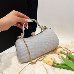 Category:Evening Bag,Clutch; Embellishment:Chain,Rhinestone; Gender:Women's; Type:Clutch Bags,Wristlet; Occasion:Party,Holiday,Wedding Party,Bridal Shower; Material:PU Leather; Width:8; Height:10; Function:Durable,Large Capacity,Lightweight,Waterproof; Pattern:Solid Color; Listing Date:09/14/2023; Production mode:External procurement; Length:20 Bag For Wedding, Purse For Women, Top Rings, Evening Handbag, Ladies Clutch, Wristlet Clutch, Wedding Item, Crystal Wedding, Evening Clutch Bag