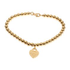 Tiffany & Co. Return To Tiffany Heart Tag Bead Bracelet In 18k Yellow Gold Bracelet / Yellow Gold Tiffany &Amp; Co. Tiffany Gold Bracelet, Tiffany Bracelet Gold, Heart Bracelet Gold, Gold Tiffany, Yellow Gold Color, Return To Tiffany, Heart Tag, Tiffany And Co, Yellow Gold Bracelet