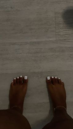 Toes ,white toes Toes Aesthetic Nails, White Feet Nails Ideas, White Toes Pedicure Black Women, White Nails Feet Toenails, French Tip Nails And Toes Black Women, Milky Toe Nails, White Toes Black Women, White French Toe Nails, Toes Nails French Tip