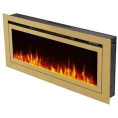 an image of a modern fireplace with flames