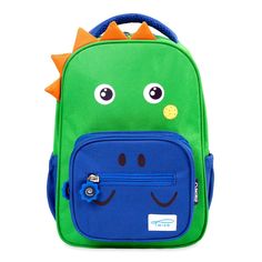 Our Side-kick backpack is a great choice for kids in preschool and kindergarten, having a lovely animal designs like unicorn, rabbit and dinosaur and an eye-catchy color combo that everyone will admire! This backpack has a durable and resistant 600D fabric, which is lead and PVC-free, so kids can wear it safely while parents can be at peace of mind. The strap is adjustable to ensure a custom fit and prevent the bag from sliding. Also, the backpack is very lightweight and comfortable to wear by k Student Backpack With Animal Design For Back To School, Back To School Backpack With Animal Design For Students, Back To School Student Backpack With Animal Design, School Backpack With Animal Design, Green Playful Backpack For Playtime, Playful Green Backpack For Playtime, Cute Green Backpack For Back To School, Fun Green Backpack For Back To School, Green Backpack For Playtime