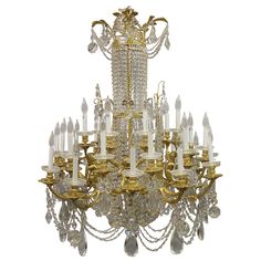 a large chandelier with many lights on it