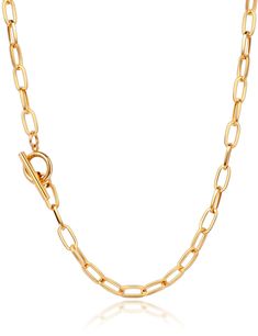 PRICES MAY VARY. 1. Gold paperclip chain necklace width: 5mm, 16 inches long and features a toggle clasp. 2. Paperclip necklace is made of 18k Gold plated stainless steel, long lasting color. Hypoallergenic, Nickel-free and Lead-free. 3. The gold paperclip chain necklace is a timeless classic. This gold chain link necklace is perfect to wear by it's own or layered up with other necklaces. 4. Simlpe paperclip chain necklace, A great gift for Family or Friends on Birthday or Christmas. 5. Our gold Classic Toggle Necklace With Paperclip Chain, Paperclip Chain Toggle Necklace As Gift, Gift Paperclip Chain Toggle Necklace, Elegant Paperclip Chain Necklace With Toggle Clasp, Elegant Paperclip Chain Toggle Necklace, Everyday Paperclip Chain Necklace With Toggle Clasp, Elegant Paperclip Toggle Necklace, Gold Toggle Necklace With Paperclip Shape, Gold Toggle Necklace With Paperclip Chain For Formal Events