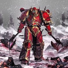 an image of a warhammer in the snow