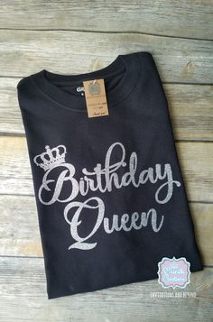 Birthday Queen t-shirt is perfect to wear on your special day, or why not also is a good idea to gift it to someone special. ***This shirt can be made in another color.***Lettering is made out of textile glitter vinyl Care Instructions:- Wash inside out on cold, gentle wash.- To give your item more longevity, lay flat to dry. Or dry it on low temperature.- Do not iron on the design. ---------------------------------------------PROCESS TIME: message me for most currentSHIPPING : via USPS First Cl Birthday Queen Shirt, Queen Shirt, Glitter Shirt, Birthday Queen, Queen Tshirt, Queen Shirts, Birthday Crown, Glitter Vinyl, Birthday Fun