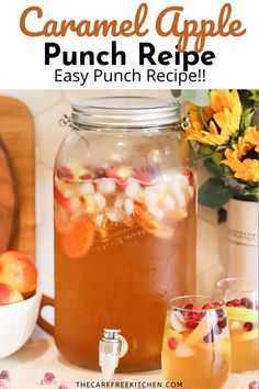 an image of caramel apple punch recipe