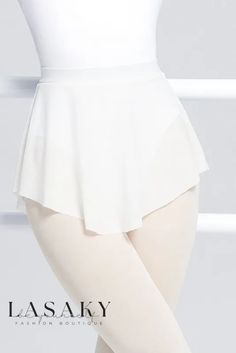 Lasaky - Premium Adult Ballet Half-Skirt Tutu with Adjustable Waistband - Perfect for Dance Practice Fitted Ballet Bottoms For Dance Class, Flexible Dancewear Bottoms For Dance, Stretch Ballet Bottoms For Dance Class, Fitted Skirted Skort With Waistband, White Bottoms For Dance, Stretch Dancewear Bottoms With Elastic Waistband, Stretch Bottoms With Elastic Waistband For Dancewear, Fitted Balletcore Dance Bottoms, Stretch Balletcore Bottoms