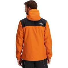 When rain threatens our day at the crag or the finishing miles of our hike, we are lucky to have The North Face's Antora Jacket. This jacket uses a waterproof membrane to block moisture and rain while we bag peaks, work on a sheltered granite problem, or enjoy a concert in the rain. Orange Nylon Outerwear For Outdoor Activities, Orange Hooded Windbreaker For Outdoor, Orange Sporty Windbreaker For Outdoor, Sporty Orange Windbreaker For Outdoor, Waterproof Hooded Windbreaker For Adventure, Sporty Waterproof Windbreaker For Outdoor Activities, Waterproof Nylon Windbreaker For Camping, The North Face Outdoor Windbreaker With Adjustable Hood, Sporty Windproof Raincoat For Hiking