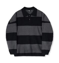 Add a powerful splash of style to any outfit with this Artistic Loose Polo Sweater. Crafted from soft, breathable cotton, this luxe garment features an exquisite print that brings to mind the world of art, literature, and fashion. A perfect blend of sophistication and effortless style. Features: -100% Polyester -Class Polo Collar -Stripe -Patchwork -Super Soft Fabric -Regular fit -Literary style Stripe Patchwork, Art Literature, World Of Art, Free Socks, Polo Sweater, Collar Sweater, Polo Collar, Black Sweaters, Soft Fabric