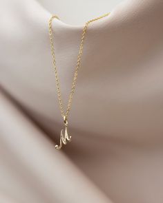 "Personalized 14k solid gold initials necklace. Simple, minimalist everyday necklace Perfect wearing alone or layering with your favorite necklaces. Each initial measures approx. 6.5mm, You can add up to 5 Initials Chain Length: 18\" Available in 14K Yellow Gold or 14K White Gold * Leave us your initials and placement in the comment box at checkout." Minimalist 14k Gold Initials Charm Necklace, Initial Pendant Necklace With Curb Chain, Minimalist 14k Gold Initial Pendant Necklace, Everyday 14k Gold Initial Pendant Name Necklace, Gift Necklace With Initial Pendant And Curb Chain, Dainty Charm Necklaces With Curb Chain For Gifts, 14k Gold Initial Pendant Charm Necklace With Delicate Chain, 14k Gold Initial Pendant Necklace With Delicate Chain, Figaro Chain Initial Pendant Charm Necklace As Gift