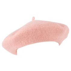 a close up of a pink hat on a white background