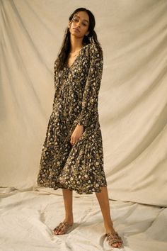 Nuuly | Dresses Dramatic Dress, Dramatic Dresses, Long Dresses Casual Maxi, Calf Length Skirts, Anthropologie Uk, Printed Pleated Skirt, Women Midi, Cotton Pullover, 50 Fashion