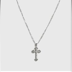 Sold Out On Website. Never Worn. Beautiful Silver Cross Necklace Goth Cross, Cross Necklace Women, Caged Necklace, Pretty Jewelry Necklaces, Silver Cross Necklace, Casual Jewelry, Gold Cross Necklace, Leaf Necklace, Simple Necklace