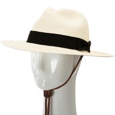 Western Chinstrap is an adjustable strap that can further secure the fit of your hat. It can be attached to any Panama, straw, or wool felt hat that contains a stitched-in sweatband. Simply slide the metal pins between the sweatband and inner hat, on both sides of the hat. It is made of 100% genuine cowhide leather. Easy installation. Caution: Follow the included instructions carefully to prevent any damage to the hat or sweatband. Should fit onto almost any straw Panama or felt hat. Securely ke Classic Adjustable Felt Hat For Spring, Adjustable Fit Flat Brim Travel Hat, Adjustable Fedora Hat For Travel, Elegant Adjustable Felt Hat For Travel, Classic Hat Bands For Everyday Spring Use, Adjustable Short Brim Felt Hat For Outdoor, Adjustable Felt Hat With Short Brim For Outdoor, Classic Adjustable Fedora For Outdoor, Adjustable Fedora Panama Hat For Outdoor