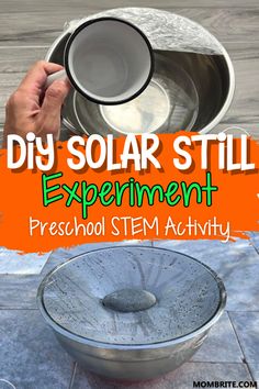 Take your preschooler on an exciting educational journey of discovery when you show them how to make a solar still! With this simple solar experiment, you can demonstrate the principles of distillation and have fun together. Even the littlest scientists can get in on the action and learn how to create fresh water from the sun’s energy and air. Check out the tutorial here! #preschoolscienceexperiment #diysolarstill Solar Still, Water From Air, Preschool Stem, Solar Oven, Science Experiments For Preschoolers, Kid Experiments, Lost In The Woods