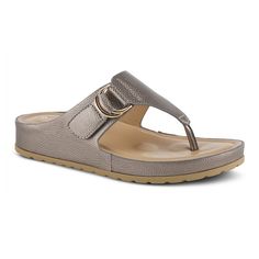 Step into style with these Patrizia Rozeta women's thong sandals.Click this FOOTWEAR GUIDE to find the perfect fit and more! Step into style with these Patrizia Rozeta women's thong sandals. Click this FOOTWEAR GUIDE to find the perfect fit and more! FEATURES Gold side buckle Padded insoleDETAILS Synthetic upper and lining Polyurethane, rubber outsole Open toe Hook-and-loop tape closure Spot clean Imported Size: 36. Color: Silver. Gender: female. Age Group: adult. Trending Handbags, Toe Thong Sandals, Casual Sandals Womens, Sandal Style, Footbed Sandals, Shoe Carnival, Famous Footwear, Sandal Fashion, Casual Sandals