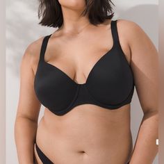 Soma Embraceable Perfect Coverage Bra Underwire Color Is Black Size 32c Black Full Coverage Seamless Bra, Black Seamless Full Coverage Bra, Classic Black Bra With Removable Pads, Classic Black Bra With Padded Cups, Classic Black Bra With Medium Bust Support, Black Full Coverage Bra With Padded Cups, Black Full Coverage Padded Bra, Black Full Coverage Classic Bra, Black Padded Cup Bra