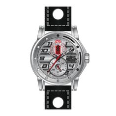 This impressive Invicta Invicta Racing watch features a precise Quartz movement as well as a steel, black case. Its , plastic, metal dial is enclosed by a highly protective Mineral Crystal. This watch is finished by a strong white, black, band, and it offers 30 m water resistance. From Invicta's founding more than a century ago to the present day, innovation and excellence have been at the core of each era and collection throughout the brand's history. Here at Invicta stores, you will find the largest selection of Invicta watches anywhere online, as well as superior customer service, a 3-year warranty, and the best value always.*In some instances, the colors in the images may slightly differ from the real product. Modern Silver Chronograph Watch With Stopwatch, Racing Style Chronograph Watch For Motorsport Events, Sports Watches With Subdials And Round Dial, Silver Sports Chronograph Watch, Silver Chronograph Sports Watch, Silver Sports Watch With Chronograph, Silver Outdoor Watch With Stopwatch, Sports Chronograph Watch With Tachymeter, Automatic Chronograph Sports Watch With Round Dial