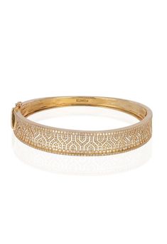 Effy D'Oro 14K Yellow Gold Diamond Maze Bangle, 1.98 TCW