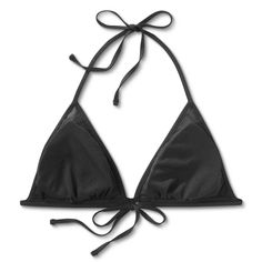 Relax poolside or walk along the shore in comfort and style wearing this Mesh Triangle Bikini Top from Shade & Shore™. Crafted from a soft fabric with added spandex for easy movement, this bikini top features an adjustable halter and tie back to help you find the perfect fit. Plus, the removable cups allow for customizable coverage. In a black hue, this playful bikini top comes in a triangle cut with a mesh insert to show a hint of skin. Pair it with solid or patterned swim bottoms to create you Swimwear Outfits, Chic Swimwear, Triangle Bra, Running Tops, Black Xs, Swimwear Outfit, Swim Bottoms, Basic Tops, Swimwear Fashion