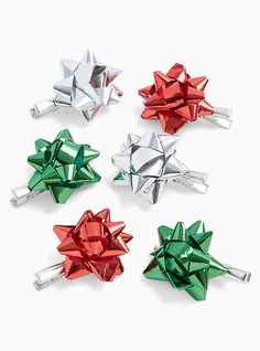 Those bows though! Six hair clips feature a holiday bow in one of three colors that you can style together for a bold statement, or by itself for a little seasonal touch. Pack of 6. Alligator closure. Man-made materials. Imported. The best plus size women's holiday bow hair clip pack - of 6 hats & accessories in multi. Torrid is your destination for cozy fall and winter clothes to keep you warm and comfortable. How To Grow Hair, Christmas Hair Accessories, Bow Ideas, Bows Diy, Holiday Bows, Bald Head, Bow Hair Clip, Hats Accessories, Top Knot Headbands