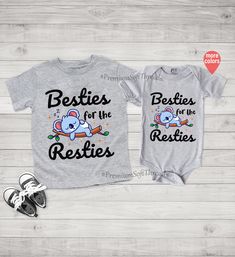 "Matching Best Friends Shirt, Gift For Best Friend, Matching Sibling Shirt, Besties For The Resties Shirt, Besties Shirt, Matching Shirt HOW TO ORDER CUSTOM T-SHIRT 1-) Please, Check and Review all Photos. 2-) Select Your T-shirt Color. 3-) Select Your T-shirt Size. 4-) Please add one by one on to your cart. 5-) Click ADD TO CART and You can go back to add more product color to your family members or You can complete the checkout process. 6-) After You added your note, Please Click \"Proceed to Besties For The Resties, Best Friend Matching, Matching Sibling Shirts, Mom And Me Shirts, Flower Girl Shirts, Sibling Shirts, Matching Mom, Best Friend Shirts, Bridal Party Shirts