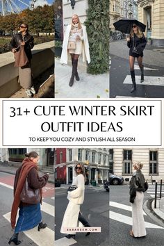 Looking for the best winter skirt outfit ideas for 2024 and 2025? Whether you're styling a chic midi skirt for work or a cute short skirt for a casual outing, these winter skirt outfits will keep you cozy and stylish in cold weather. Pair your skirt with long boots, tights, and accessories for a polished aesthetic that suits any occasion, from formal events to everyday looks. Find the perfect winter skirt ideas that keep you both cute and comfy all season long!