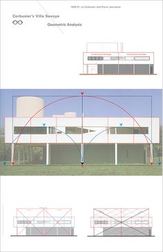 an architectural drawing shows how to draw the exterior of a building with different angles and heights