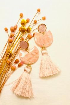 Women Fashion | Shop for women's fashion on Luulla Pink Tassel Jewelry As A Gift, Pink Bohemian Earrings For Vacation, Pink Tassel Drop Earrings, Trendy Pink Dangle Tassel Earrings, Adjustable Pink Tassel Drop Earrings, Pink Bohemian Resin Jewelry, Bohemian Pink Resin Jewelry, Handmade Pink Dangle Tassel Earrings, Pink Adjustable Dangle Tassel Earrings