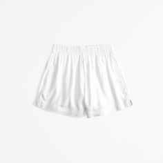 Ultra high rise comfy 3.5 inch (9 cm) pull-on shorts in a soft linen-blend fabric, featuring an elasticated waistband and front pockets. Women's Bottoms, Scalloped Hem, Linen Women, Abercrombie Fitch, Linen Blend, Womens Bottoms, High Rise, Womens Shorts, Fabric