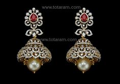 18 karat gold '2 in 1' detachable diamond jhumkas - diamond dangle earrings with color stones & south sea pearls
  this product has inter changeable stones in the earrings
  
  note: only the front side has diamonds as shown in the picture, the back part of the jhumka which is not visible from the front is only gold without diamonds
  

introducing our exquisite 18 karat gold '2 in 1' detachable diamond jhumkas - the epitome of elegance and luxury. handcrafted with utmost precision and attention Luxury Jeweled Temple Jewelry Jhumkas, Luxury Gold American Diamond Jhumkas, Luxury American Diamond Jhumkas For Formal Occasions, Luxury Diamond Jhumkas With Intricate Design, Luxury Fusion Style Jhumkas With Stone Work, Luxury Dual-tone Temple Jewelry Earrings, Elegant Luxury Jeweled Chandbalis, Luxury Hand-set Chandbali Diamond Earrings, Luxury Stone Work Jhumkas For Wedding