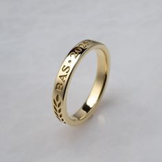 Have your degree or diploma abbreviation , graduation year and school letters cast right into a solid gold ring. For those who who would prefer a smaller ring to commemorate their graduation instead of the more common signet ring. Features of the ring:    -Font is Times New Roman   - Characters are cast into the ring to a depth 1/5 the thickness of the ring, making them easy to read   - The characters have a sandblasted finish. The rest of the ring is highly polished    -Band is 3mm wide and 1.5 Cute Class Ring, Cute Class Rings, Classic Hallmarked Engraved Ring For Commemoration, Classic Engraved Hallmarked Ring For Commemoration, 14k Gold Engraved Ring For Commemoration, Elegant 14k Gold Engraved Ring For Commemoration, Heirloom Engraved Ring For Commemoration With Hallmarks, Classic Personalized Signet Ring For Commemoration, Personalized Classic Signet Ring For Commemoration