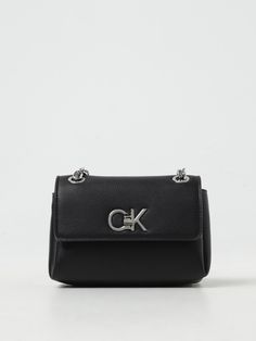 Mini Bag CALVIN KLEIN Woman color Black Luxury Rectangular Calvin Klein Bag, Black Mini Bag, Calvin Klein Woman, Black Mini, Woman Colour, Metal Chain, Shoulder Bag Women, Chain Strap, Mini Bag