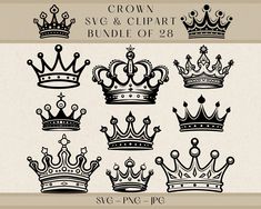 crown svg and clipart bundle 8