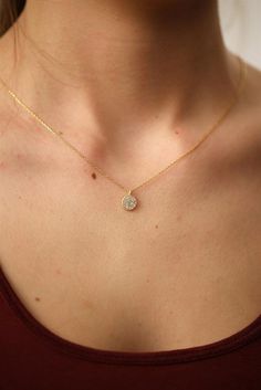 925 Sterling Silver Necklace plated with 14K gold. Delicate Gold Necklace, Silver Necklaces Women, Nature Necklace, Daisy Necklace, Zircon Jewelry, Gold Charm Necklace, Crystal White, Evil Eye Pendant