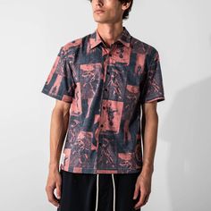 Marvel Daredevil All Over Comic Print Button-Down Shirt | Official Apparel & Accessories | Heroes & Villains™ - Marvel Cotton Button-up Camp Shirt With All Over Print, Multicolor Cotton Hawaiian Shirt With Sublimation Print, Multicolor Cotton Hawaiian Shirt With All Over Print, Printed Cotton Hawaiian Shirt With Camp Collar, Cotton Camp Shirt With All Over Print, Relaxed Fit Camp Shirt With All-over Print, Patterned Shirt With All Over Print And Relaxed Fit, Relaxed Fit Shirt With All Over Print, Collared Cotton Hawaiian Shirt With All-over Print