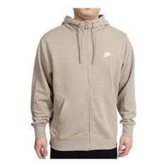 Nike NSW Club Full Zip Hoodie 'Tan' BV2649-247 Nike Hoodie, Full Zip Hoodie, Stylish Sneakers, Zip Hoodie, Perfect Pair, Nike