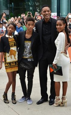 the actors and their children are posing for a photo at the film's premiere