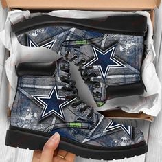 Dallas Cowboys Boots - Premium Shoes/ Premium Leather Boots - Gift For Sports Lovers 237 Dallas Cowboys Boots, Cowboys Boots, Timberland Sneakers, Cowboy Stuff, Boots Timberland, Coloring Designs, Sneaker Design, Dallas Cowboy, Custom Boots