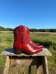 This Womens Cowboy & Western Boots item by Dandelie has 24 favorites from Etsy shoppers. Ships from The Netherlands. Listed on Jul 29, 2024 Western Red Snip Toe Boots, Western Red Boots With Snip Toe, Red Western Boots With Round Toe, Western Red Leather Moto Boots, Western Style Red Leather Moto Boots, Western Burgundy Boots With Round Toe, Western Style Burgundy Boots With Round Toe, Red Fitted Boots For Rodeo, Fitted Red Boots For Rodeo