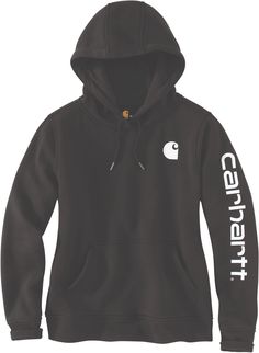 Made of heavyweight fleece, the sweatshirt is brushed on the inside for extra softness. It has a relaxed fit that allows for easy layering, and it's finished with a Carhartt logo down the sleeve. Carhartt Hoodies, Carhartt Logo, Carhartt Hoodie, Carhartt Womens, Carhartt Women, Signature Logo, Logo Graphic, Graphic Hoodie, Christmas List