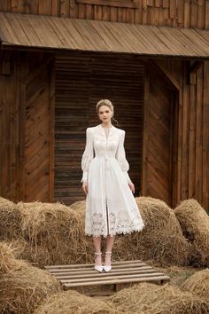 Mean Blvd, Bishop Sleeve, Silk Midi Dress, Jolie Photo, Lace Midi Dress, Skirt Design, Lace Applique, Classic White, A Line Skirt