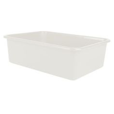 a white plastic container on a white background