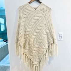 Eyeful Knitted Fringe Poncho Shawl Size Os (Xs-M) Brand New Soft Knitted Cream Color Fast Shipping Cleaning Out Everything I Do Not Wear!!! Need Everything Gone. Check Out My Other Listings From Urban Outfitters Anthropologie Zara H&M Free People Abercrombie J Crew Banana Republic Bebe Hurley Quiksilver Ripcurl Roxy Revolve Billabong Hudson Moon River Levi’s True Religion Lpa Madewell French Connection Missguided Topshop Casual White Knit Poncho, Beige Knit Poncho One Size, Beige Knit Poncho, One-size Beige Knit Poncho, Knit Poncho For Cold Weather, Casual Open Knit Poncho One Size, Casual One Size Open Knit Poncho, Casual Open Knit Poncho, Casual Winter Open Knit Poncho