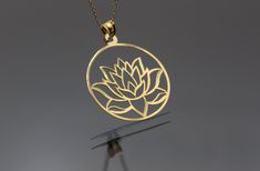 Lotus Necklace 14k 18k Real Gold Lotus Flower Necklace Pendant - Gold Necklace for Woman - Yoga Jewelry - gold lotus pendant ▶ 14K Solid Gold (585) ▶ 18K Solid Gold (750) ▶ Options: White,Rose,Yellow ▶ You can buy this necklace without chain. ABOUT NECKLACE Handmade with 14k/18k solid real gold. You can order this Lotus gold necklace with 3 different color options, 5 different necklace length options and free & express shipping to the all-around the world. What is 14k Gold? 14K gold is a mixture Elegant Gold Plated Jewelry For Meditation, Elegant Gold-plated Jewelry For Meditation, Gold Lotus Flower Jewelry For Gift, Gold Flower Jewelry For Meditation, Spiritual Yellow Gold Jewelry With Flower Pendant, Spiritual Yellow Gold Flower Pendant Jewelry, Elegant Lotus Flower Jewelry Gift, Symbolic Gold Flower Pendant Jewelry, 14k Gold Spiritual Flower Pendant Jewelry